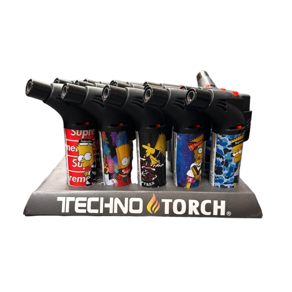 TECHNO TORCH SUPREME SIMPSON DESIGN LIGHTER - PACK OF 15