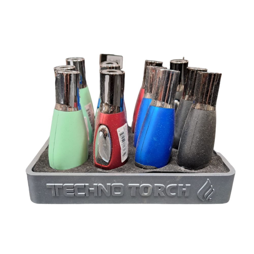 TECHNO TORCH SCORCH GRIP LIGHTER - PACK OF 12