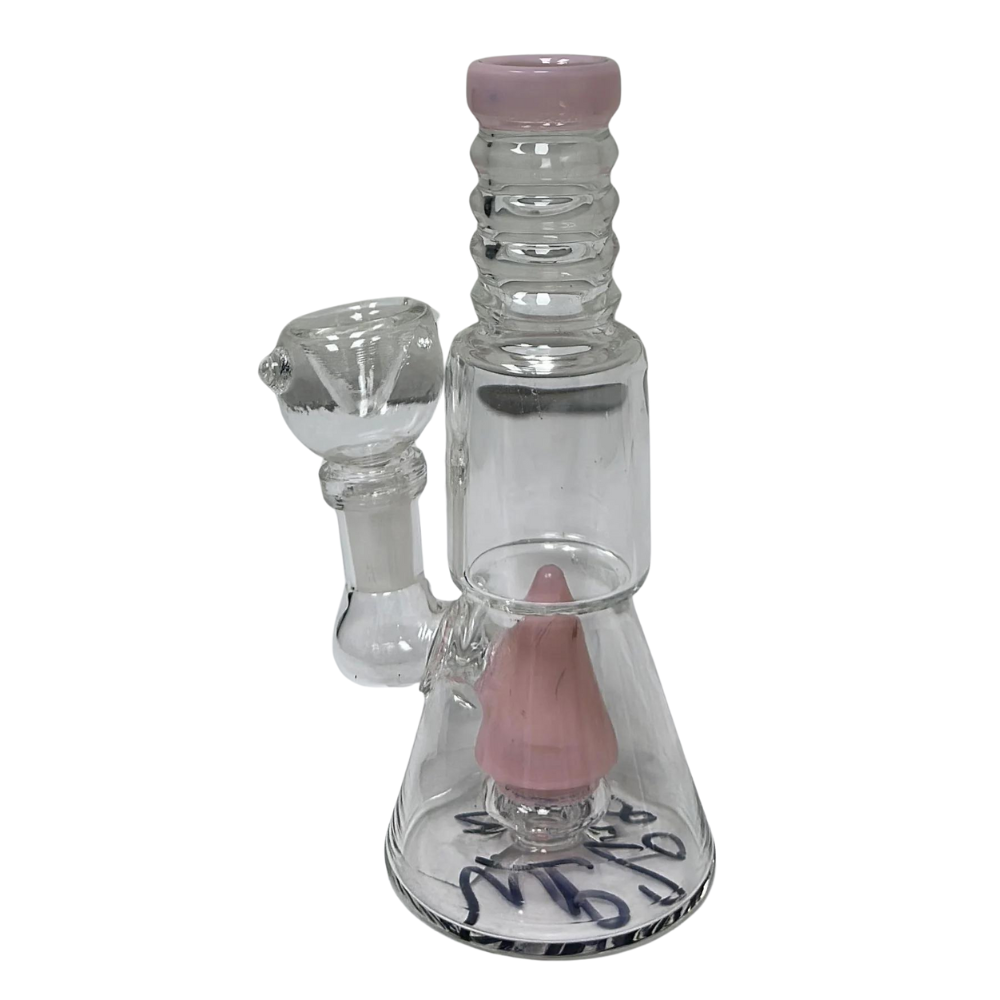 6.4 INCHES PINK PYRAMID WATER PIPE ASSORTED (WP208)