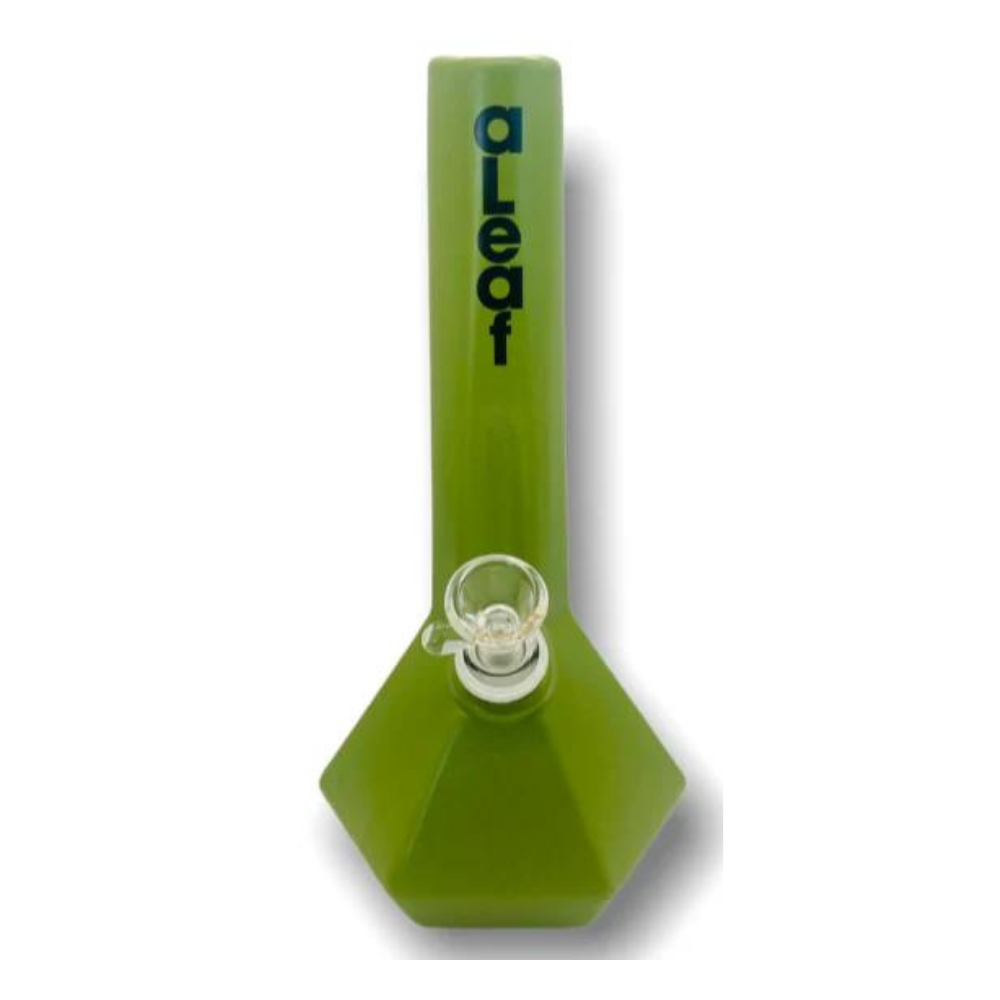 9 INCHES ALEAF CERAMIC GLASS WATER PIPE ASSORTED COLORS (WP122)