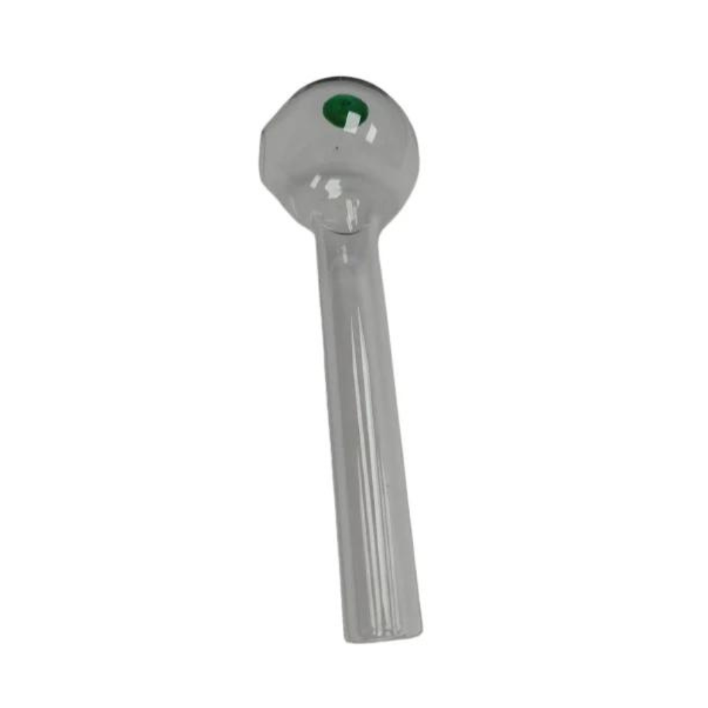 4 INCHES CLEAR GLASS WITH GREEN DOT OIL BURNER ASSORTED - PACK OF 20