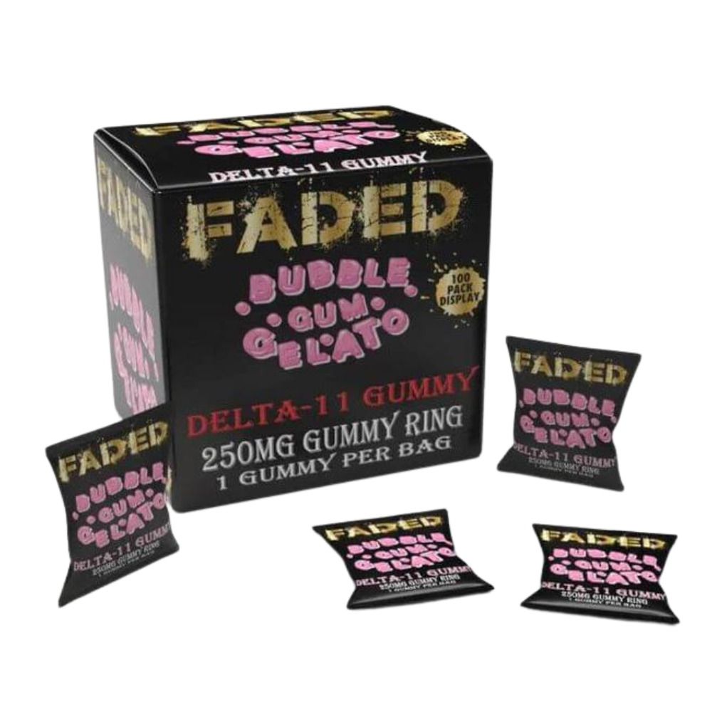 FADED LIVE RESIN DELTA 11 250 MG GUMMY RING - PACK OF 50