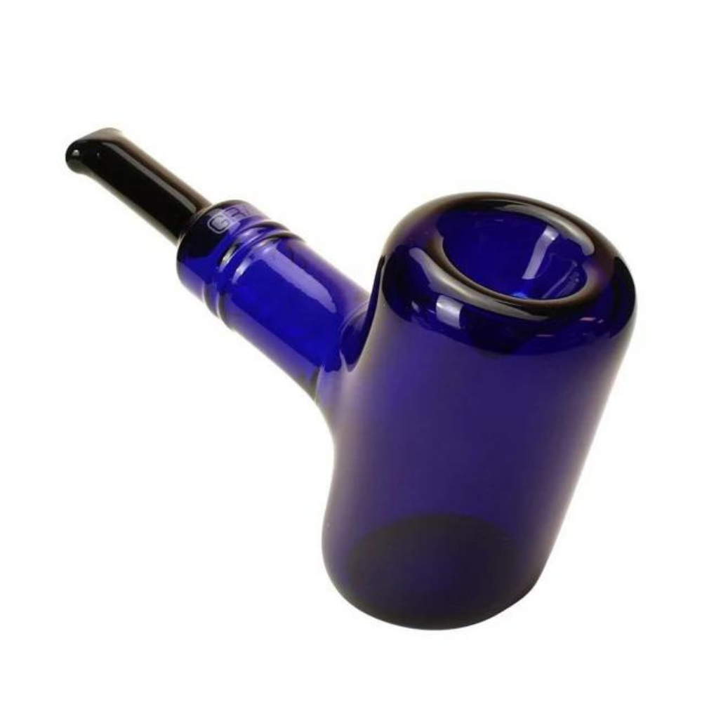 5.25 INCHES BLUE UBER GLASS SHERLOCK PIPE ASSORTED