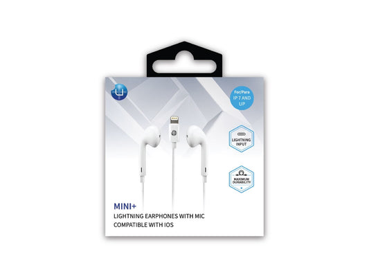 UPLUS MINI+ IPHONE LIGHTNING EARPHONES WITH MIC