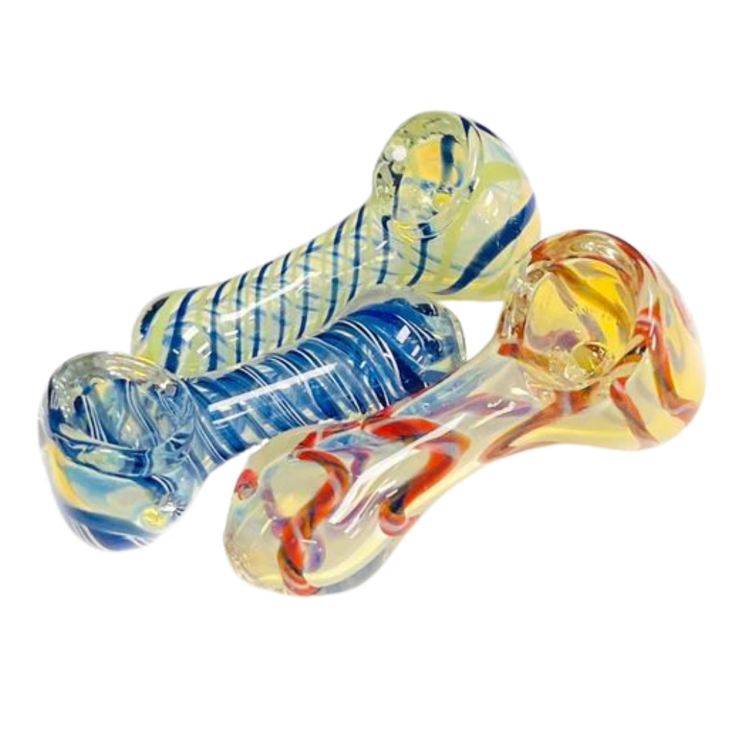 3 INCHES SMALL SWIRL CANE HAND PIPE - PACK OF 10