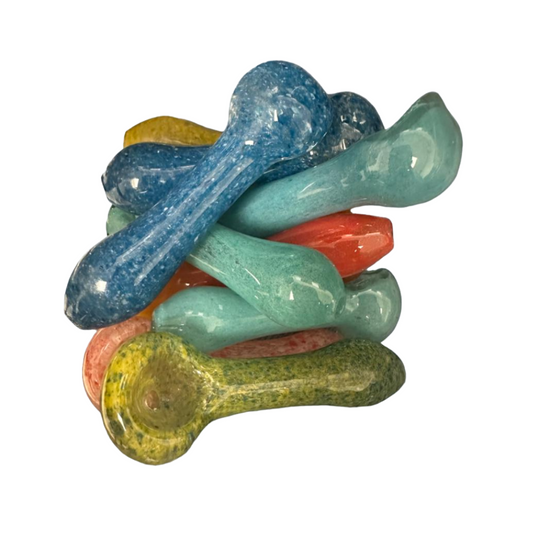 4 INCHES COLORED DESIGN HAND PIPE - ASSORTED COLORS