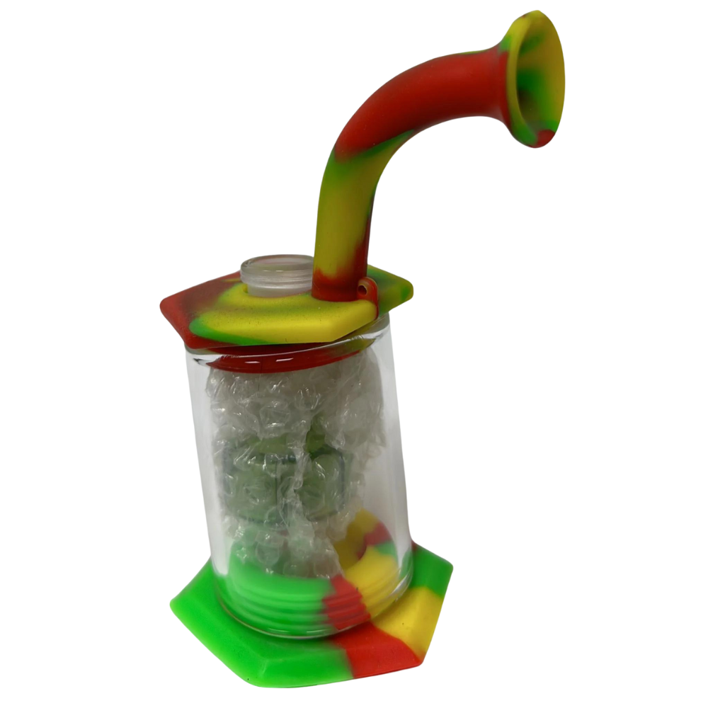 5 SILICONE SHOWERHEAD PERCOLATOR WATERPIPE