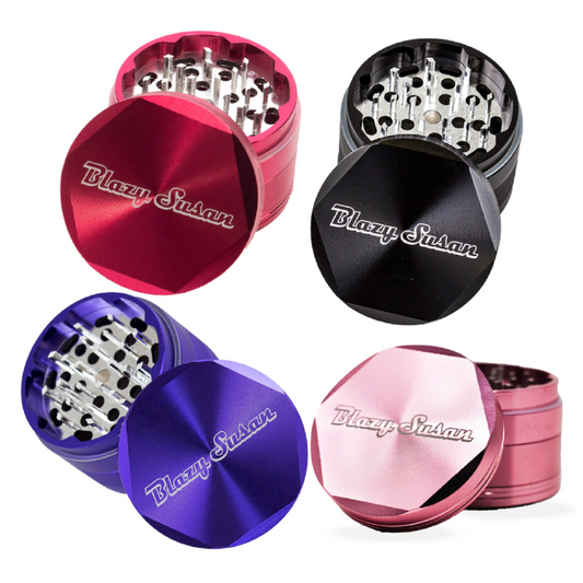 BLAZY SUSAN 2.5 INCHES PREMIUM SMOKING 4 PIECE GRINDER