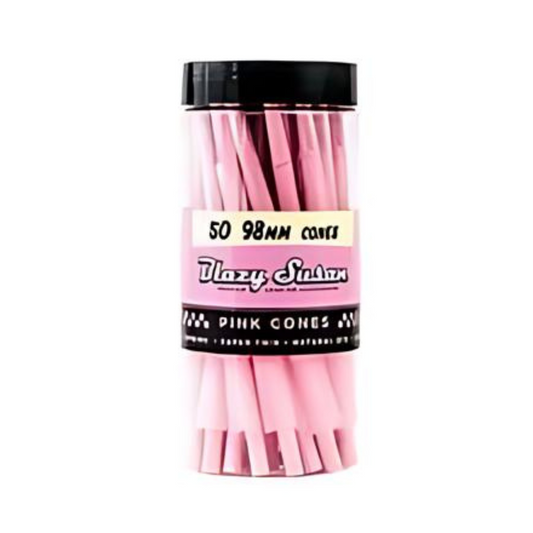 BLAZY SUSAN PINK UNBLEACH 98MM CONES - PACK OF 50