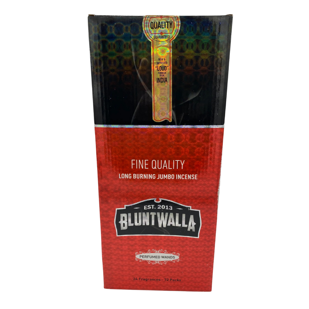 BLUNTWALLA FINE QUALITY LONG BURNING JUMBO INCENSE - PACK OF 24 FRAGRANCES