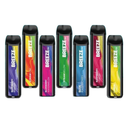 BREEZE SMOKE PRO 2000 PUFFS DISPOSABLE VAPE - PACK OF 10