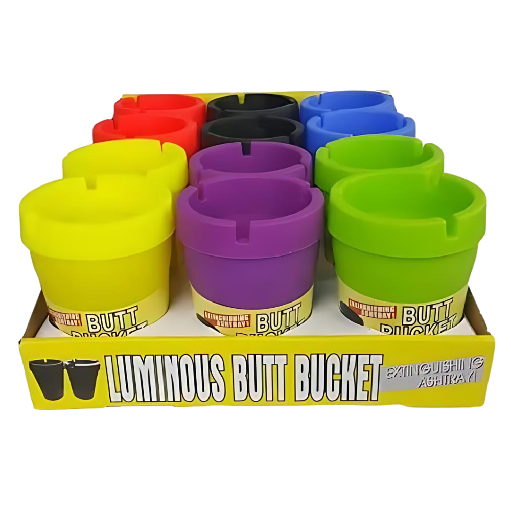 BUTT BUCKET LUMINOUS ASHTRAY - PACK OF 12