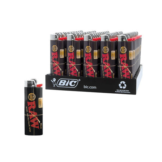 BIC RAW BLACK CLASSIC LIGHTER - PACK OF 50