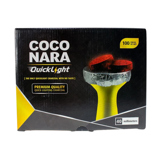 COCO NARA 40MM QUICK LIGHT PREMIUM CHARCOAL HOOKAH