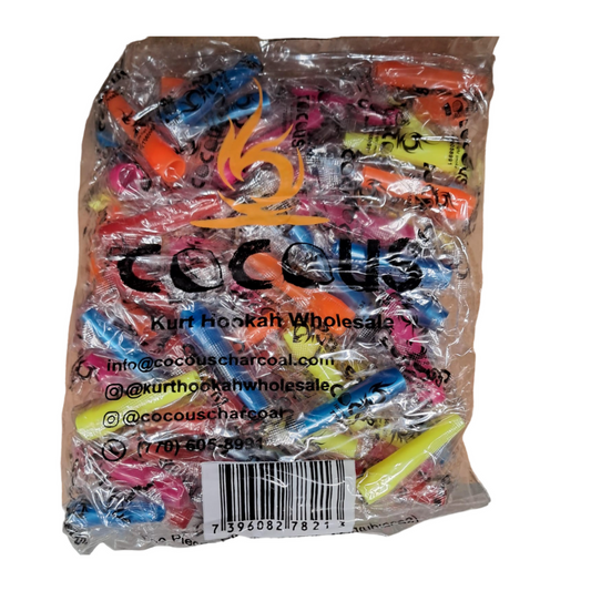 COCOUS HIGH QUALITY PLASTIC HOOKAH SHORT MOUTH TIPS - PACK OF 100