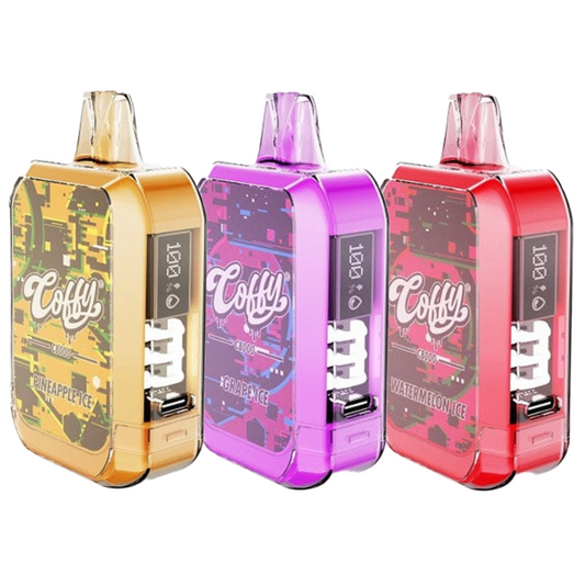 COFFY 8000 PUFFS RECHARGEABLE DISPOSABLE VAPE - PACK OF 10