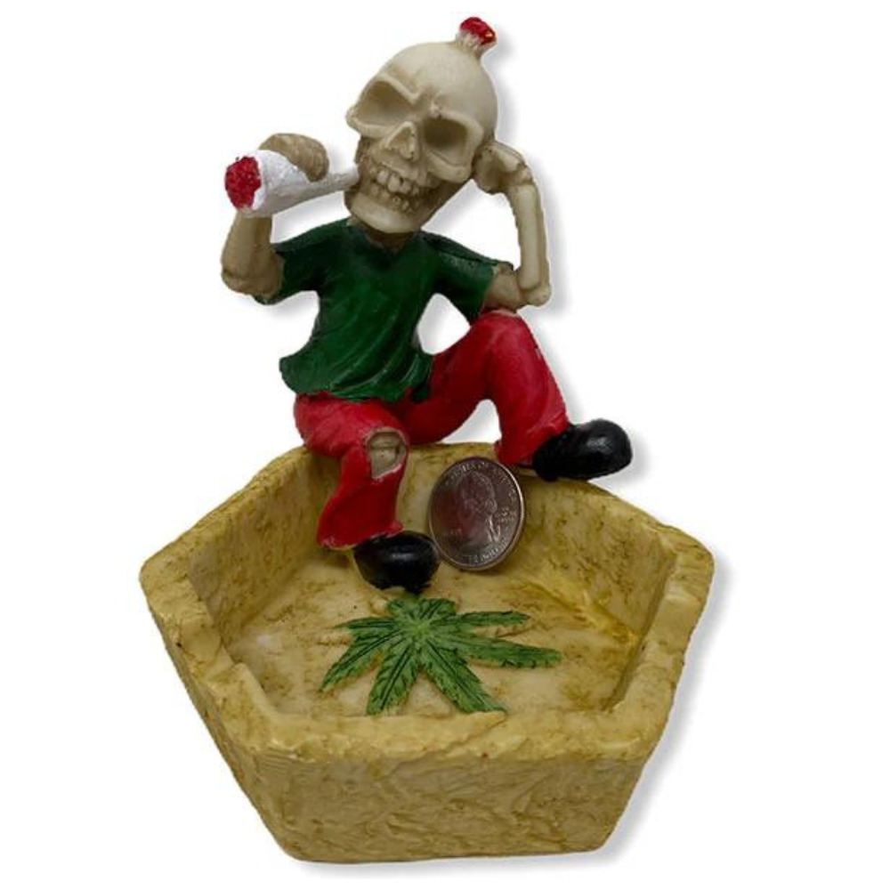 DEAD SKELETON RASTA MAN ASHTRAY