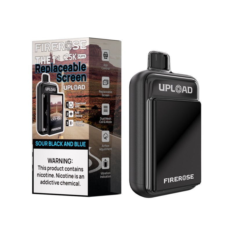 FIREROSE UPLOAD - THE 1ST REPLACEABLE SCREEN DISPOSABLE VAPE 25000 PUFFS - PACK OF 5