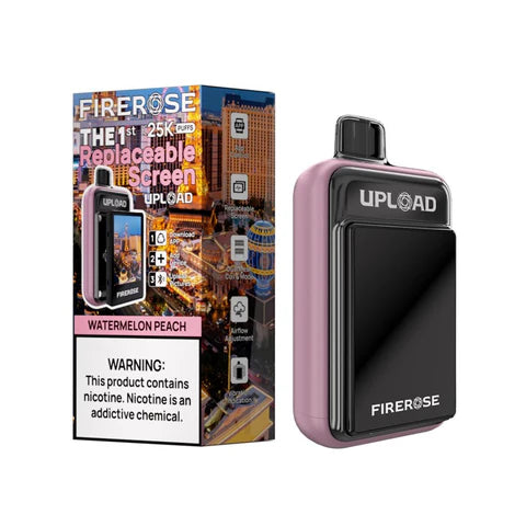 FIREROSE UPLOAD - THE 1ST REPLACEABLE SCREEN DISPOSABLE VAPE 25000 PUFFS - PACK OF 5