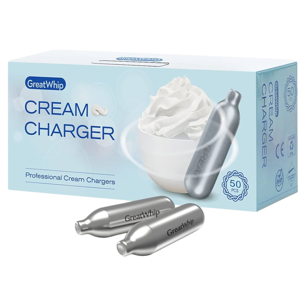 GREAT WHIPPED CREAM CHARGERS | PACK OF 50 - PACK OF 12