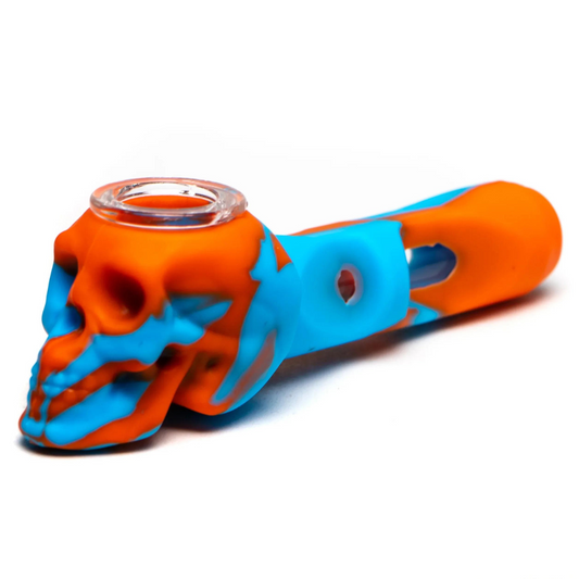 MNHPSS5 SILICONE HP SKULL HEAD HAND PIPE