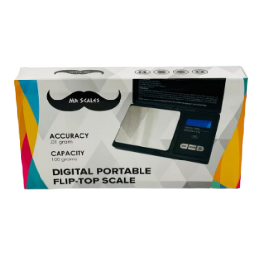 MR SCALES 1002 DIGITAL PORTABLE FLIP-TOP 100 x 0.01G SCALE