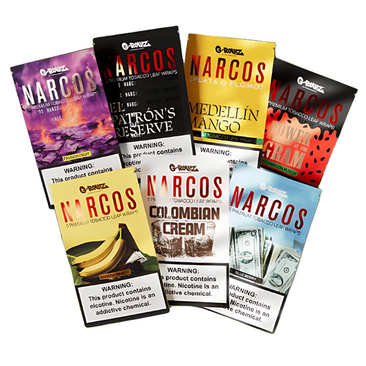 NARCOS PREMIUM TOBACCO LEAF WRAPS | PACK OF 8 - PACK OF 5