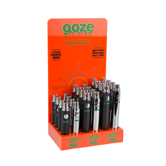 OOZE STANDARD THREADED BATTERY ASSORTMENT - PACK OF 24