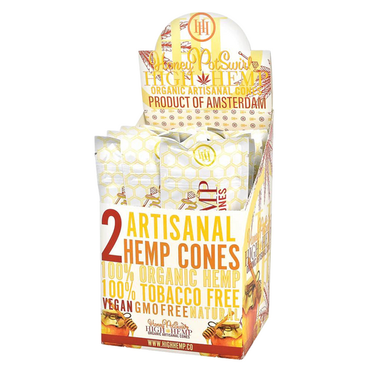 HIGH HEMP CONES PACK OF 2 - DISPLAY OF 15