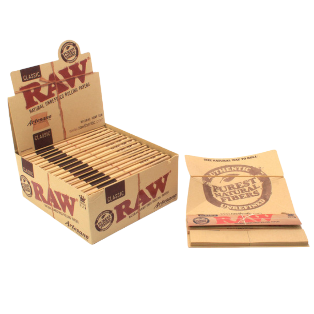 RAW ORGANIC ARTESANO KING SIZE ROLLING PAPERS - PACK OF 15