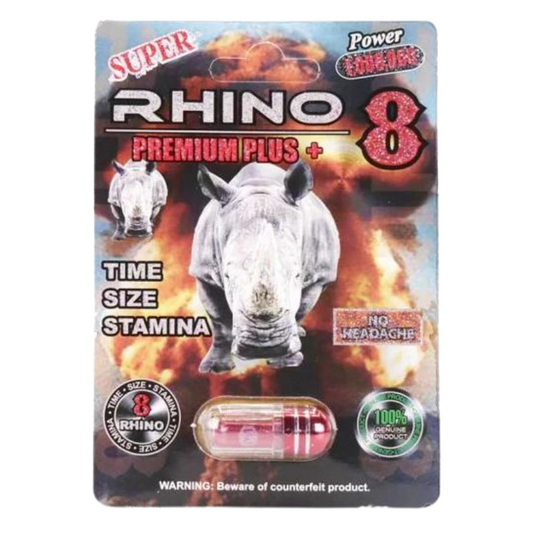 RHINO 8 1000000 MALE ENHANCEMENT SUPER PREMIUM POWER