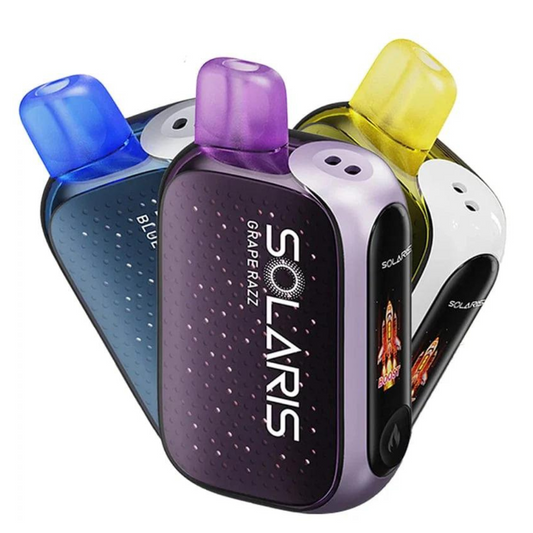 SOLARIS 25000 PUFFS DISPOSABLE VAPE - THE FIRST SOLAR CHARGING VAPE - PACK OF 5