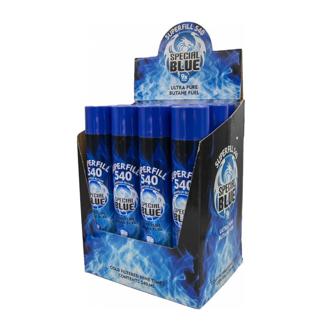 SPECIAL BLUE SUPERFILL 9X BUTANE 540ML - PACK OF 12