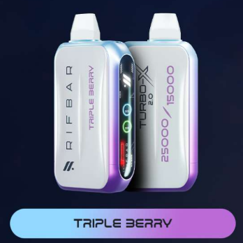 RIFBAR TURBO X 25000 PUFFS DISPOSABLE - DISPLAY OF 5