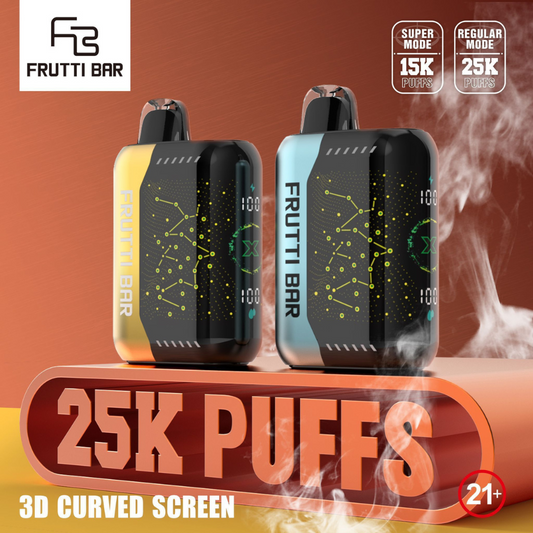 FRUTTI BAR FB25000 PUFFS DISPOSABLE VAPE - DISPLAY OF 5