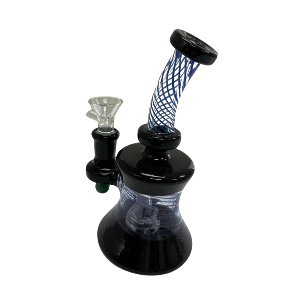 6 INCHES BENT SMOKE GLASS WATER PIPE (WP175)