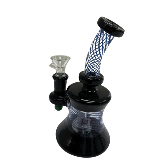 6 INCHES BENT SMOKE GLASS WATER PIPE (WP175)