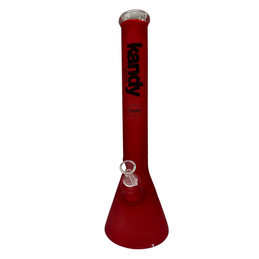 16.5 INCHES KANDY GLASS RED BEAKER WATER PIPE