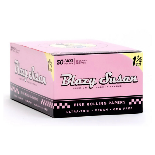 BLAZY SUSAN PINK 1 1/4 ROLLING PAPERS - PACK OF 50