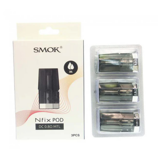 SMOK NFIX REPLACEMENT POD DC 0.8 OHM MTL - PACK OF 3