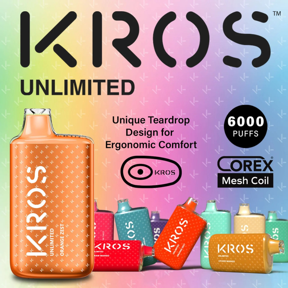 KROS UNLIMITED 6000 PUFFS DISPOSABLE-PACK OF 10