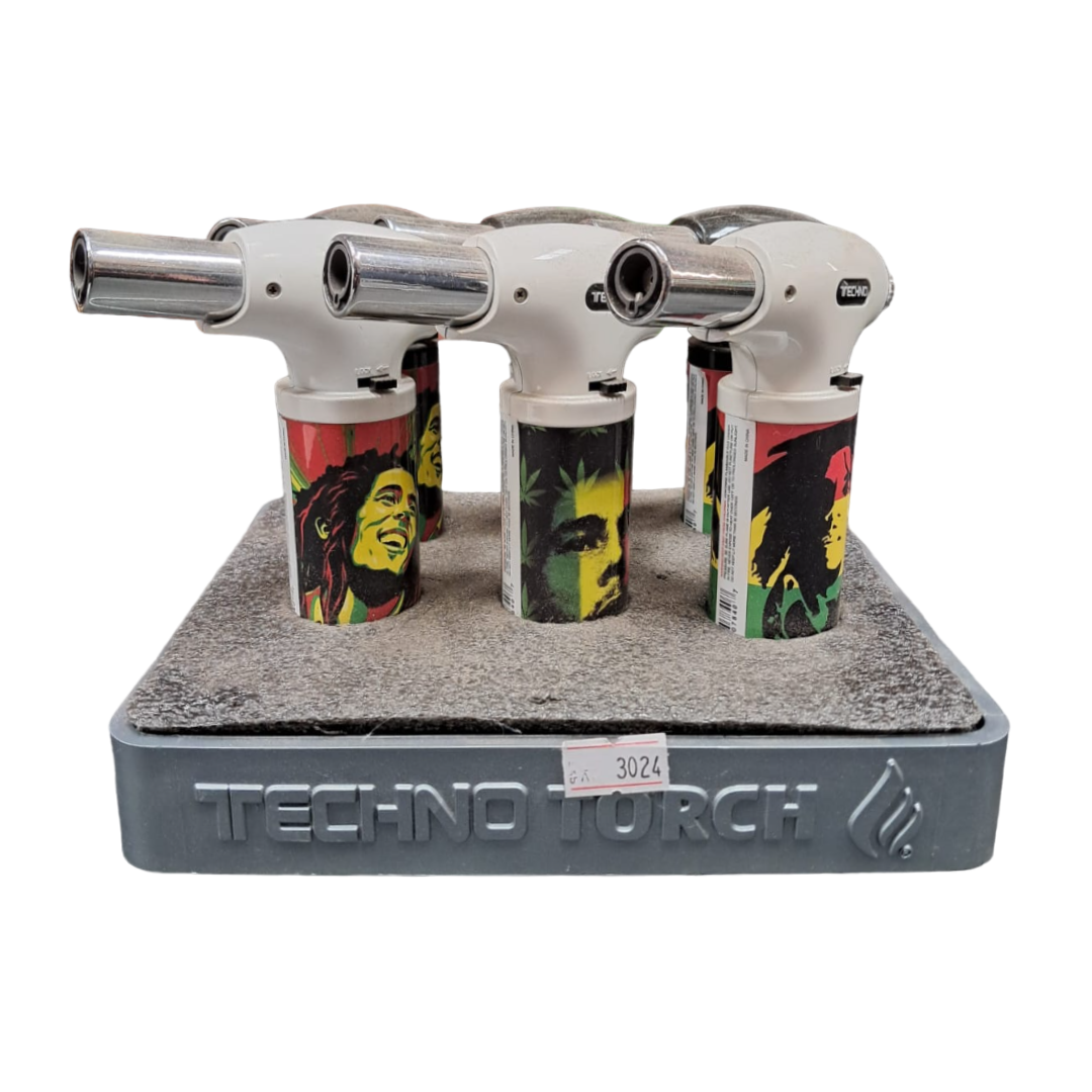 TECHNO TORCH BOB MARLEY LIGHTER - PACK OF 6