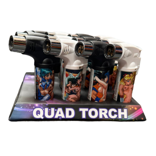 TECHNO TORCH SOUL LIGHTER QUAD FLAME LIGHTER - PACK OF 12