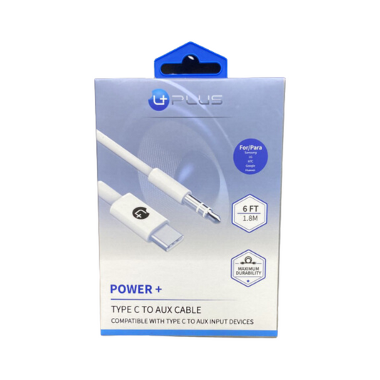 UPLUS POWER + TYPE C TO AUX CABLE 6FT
