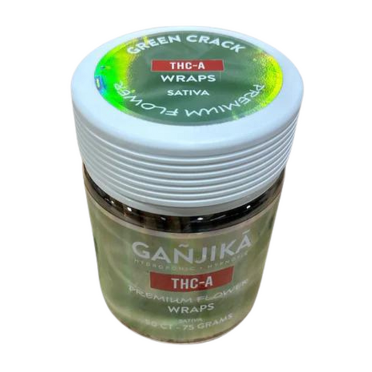 GANJIKA THC-A PREMIUM FLOWER WRAPS - JAR OF 50CT