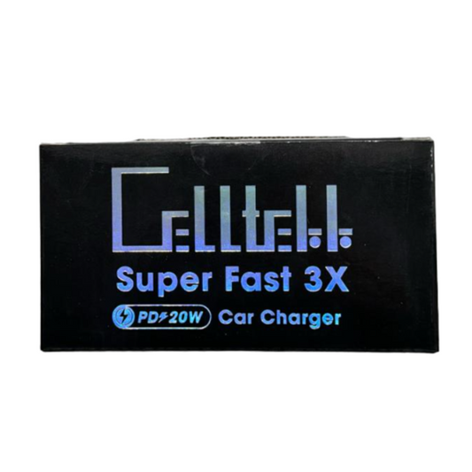 CELLTELL SUPER FAST 3X CAR CHARGER - PACK OF 10