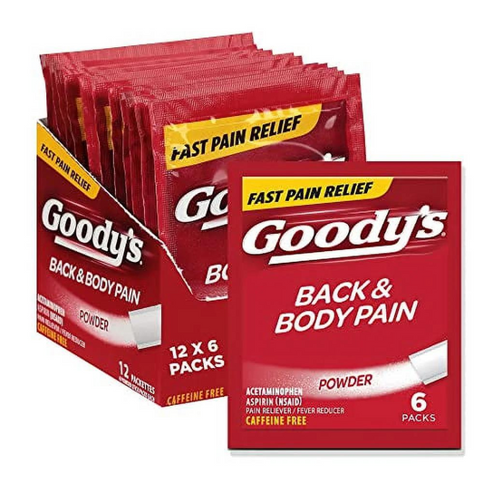 GOODY'S BACK & BODY PAIN POWDER - PACK OF 6