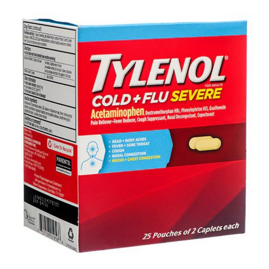 TYLENOL COLD+FLU SEVERE - PACK OF 25