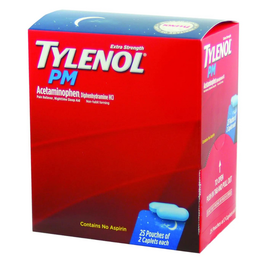 TYLENOL PM EXTRA STRENGTH PAIN RELIEVER - PACK OF 25