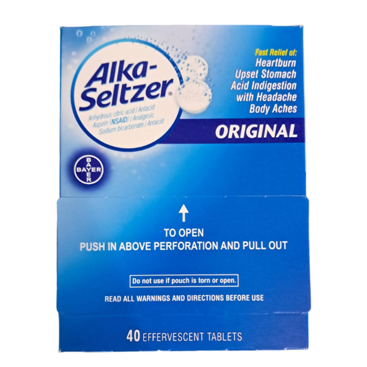 ALKA-SELTZER ORIGINAL ANTACID PAIN RELIEVER- PACK OF 40